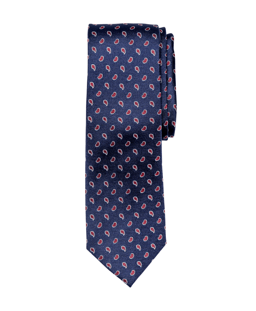 Sötétkék alapon bordó mintás nyakkendő