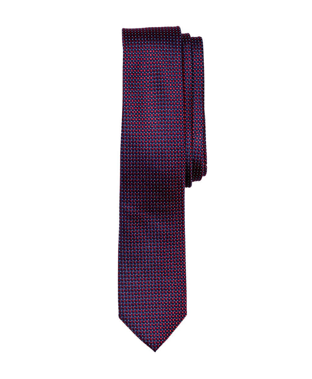 Sötétbordó apró négyzetes nyakkendő