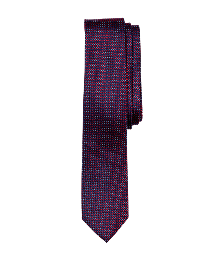 Sötétbordó apró négyzetes nyakkendő