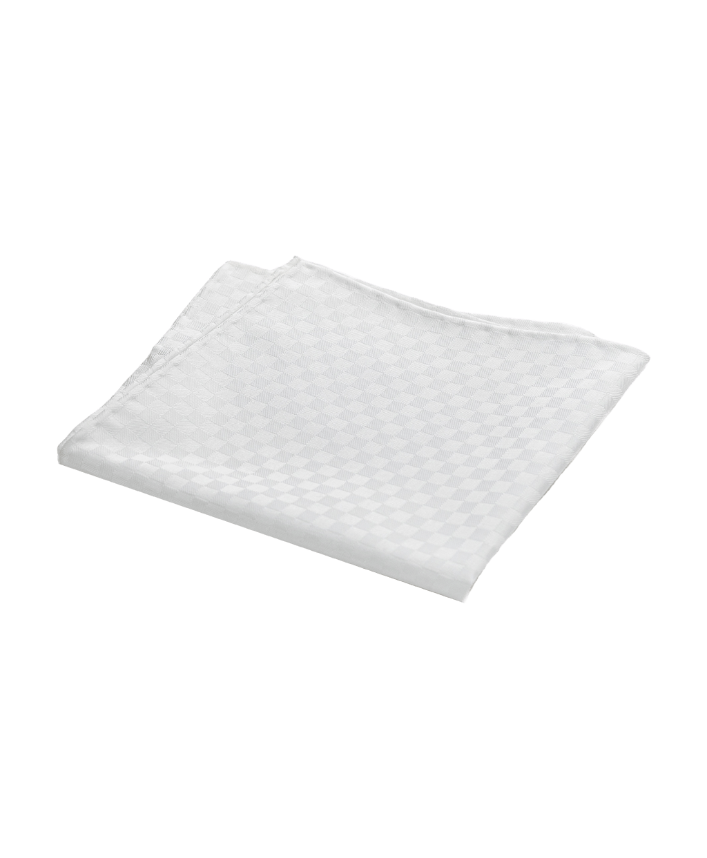Fehér négyzet mintás pamut díszzsebkendő