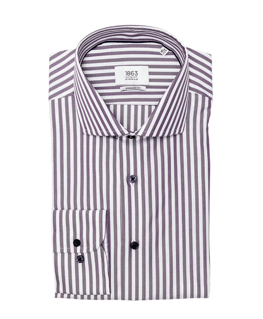 Fehér alapon lila csíkos férfi ing