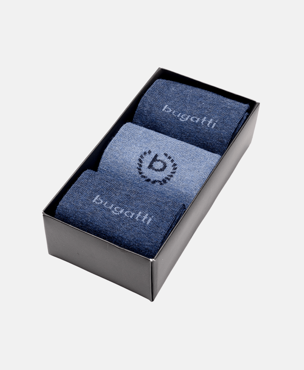 Bugatti 3 db-os kék zokni csomag dobozban