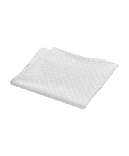 Fehér négyzet mintás pamut díszzsebkendő